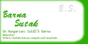 barna sutak business card